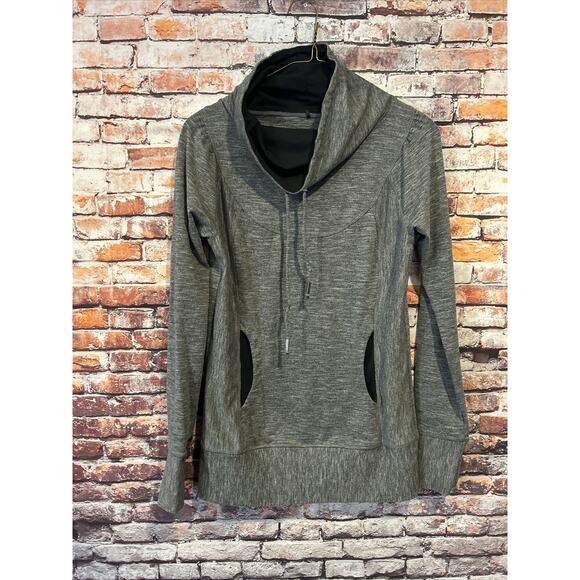 Prana gray heathered cowl neck pullover sweatshirt women's size xs - Picture 1 of 5